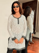 Vanilla Eclipse Chikankari Short Kurta